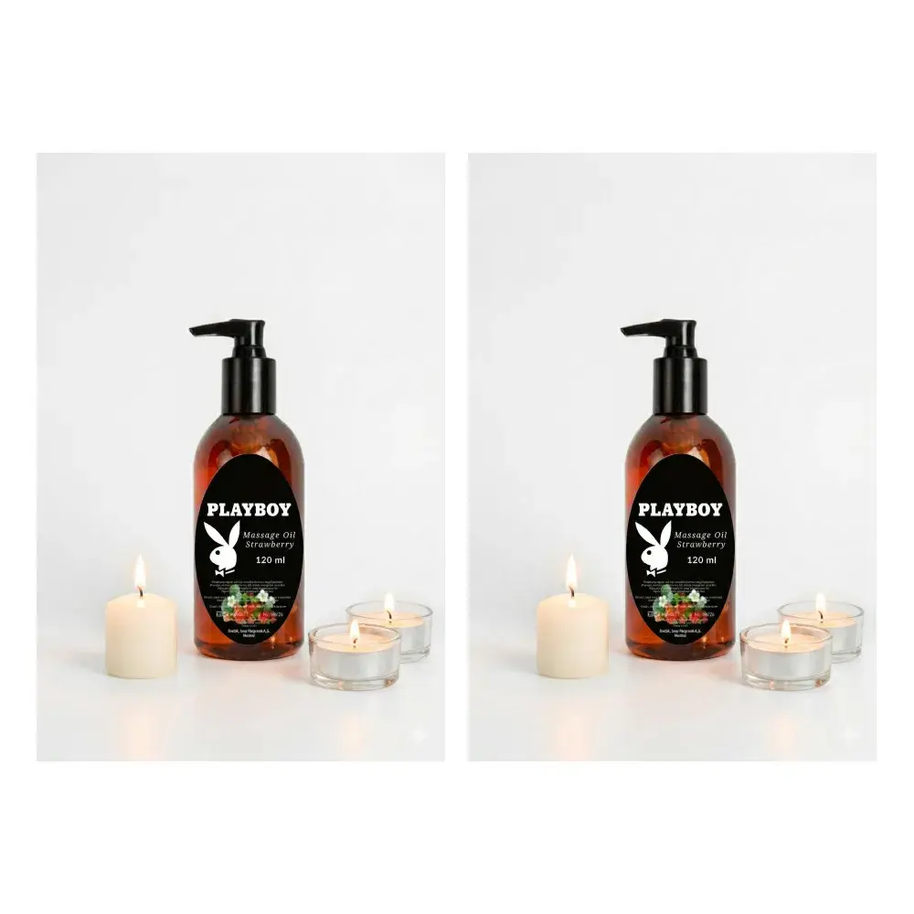 Playboy Çilek Aromalı Vücut Masaj Yağı 120 ML x2
