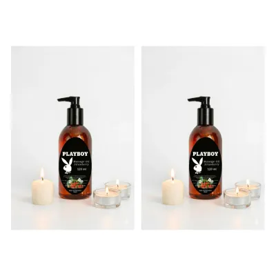 Playboy Çilek Aromalı Vücut Masaj Yağı 120 ml x 2