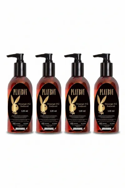 Playboy Natural Vücut Masaj Yağı 120 ml x4