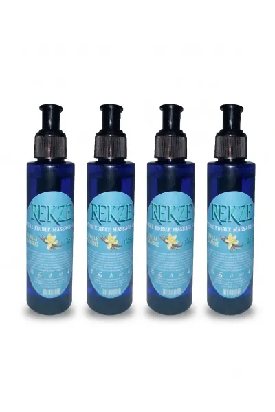 Rekze Vanilya Kokulu Masaj Yağı 125 ml 4'lü Paket