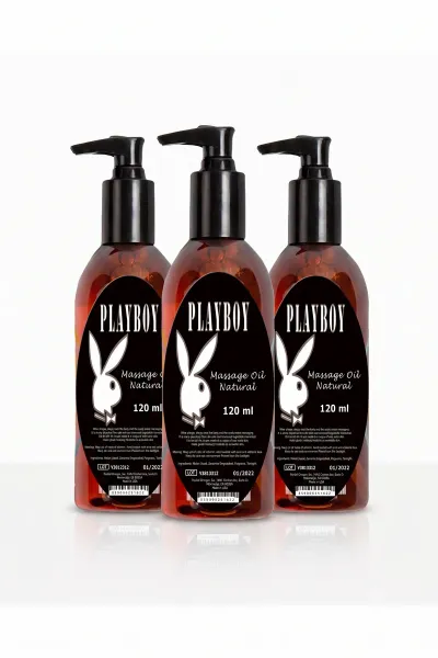 Playboy Natural Vücut Masaj Yağı 120 ml x3