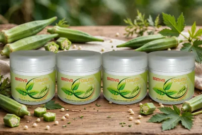 Bamya Tohumu Yağlı Bitkisel Vücut ve Masaj Kremi 100 ml x4