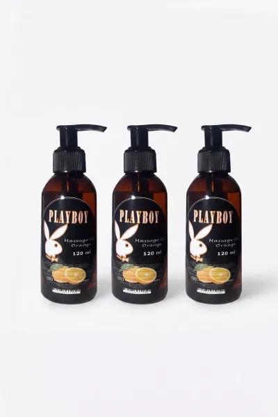 Playboy Orange Aromalı Vücut Masaj Yağı 120 ml x3