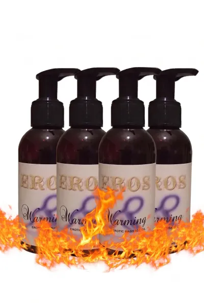EROS Warming Erotic Massage Gel 120 ml Vücut Masaj Jeli 4’lü Set