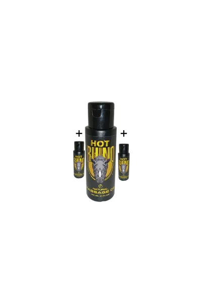 Hot Rhino Doğal Masaj Yağı 60 ml x 3
