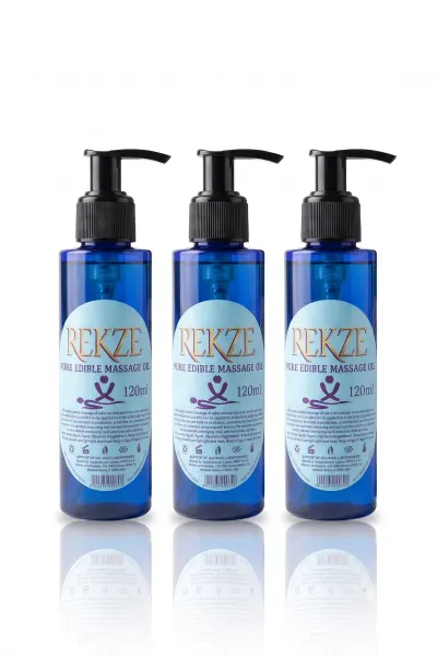 REKZE Vücut Masaj Yağı 120 ml x3 Günlük Kişisel Bakım Yağı