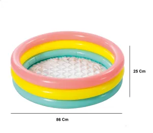 Intex 58924 Renkli Şişme Taban 3 Bölme Havuz 86 cm
