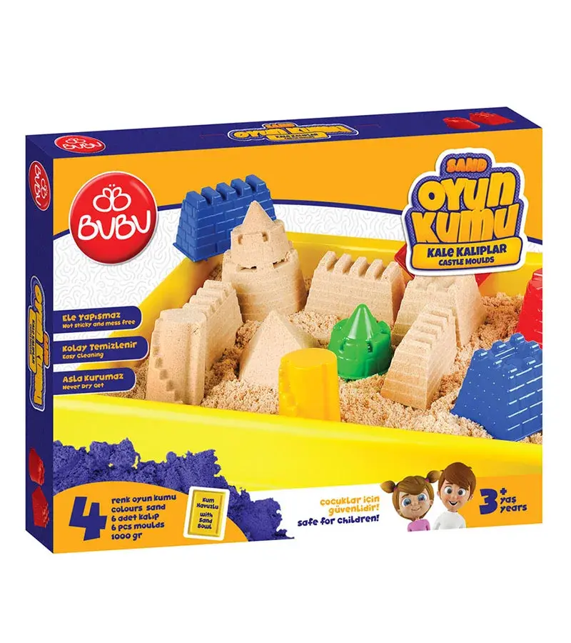 BU-BU OYUN KUMU BÜYÜK HAVUZLU KALE KALIPLAR 1000 GR.