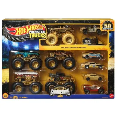 Hot Wheels® Monster Trucks Bigfoot Trophy Şampiyonları Araba ve Kamyon Çoklu Ara