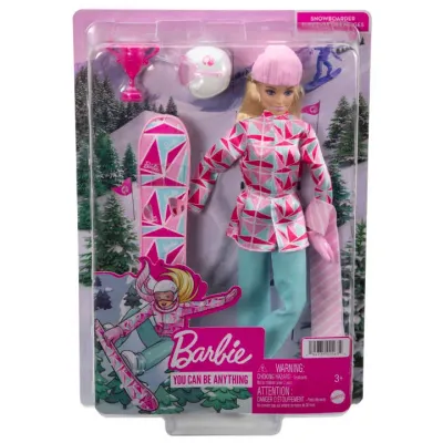 Barbie Snowboard Sporcusu Bebek