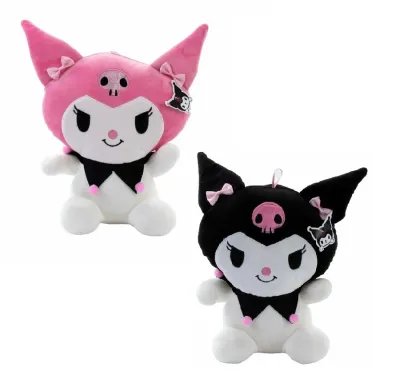 PONPONLU SİYAH PELUŞ 35 CM