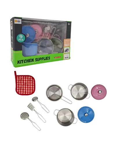 KUTUDA MUTFAK SETİ METAL 9 PCS