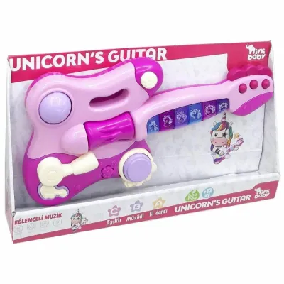 NİNİ BABY GİTAR UNİCORN IŞIKLI SESLİ MÜZİKLİ