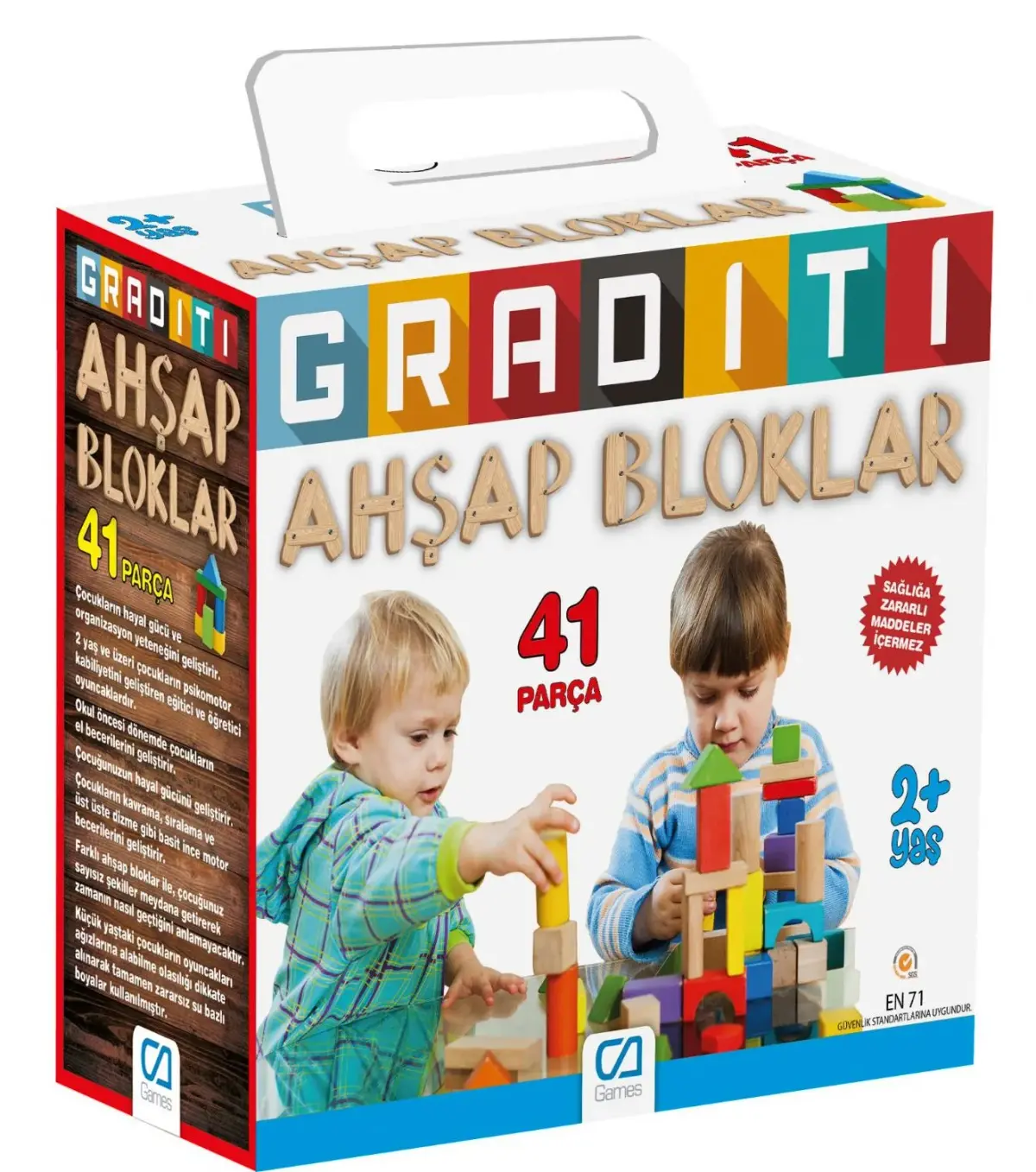 GRADİTİ AHŞAP RENKLİ BLOKLAR 41 PRÇ