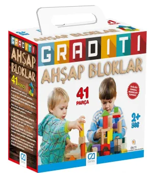 GRADİTİ AHŞAP RENKLİ BLOKLAR 41 PRÇ