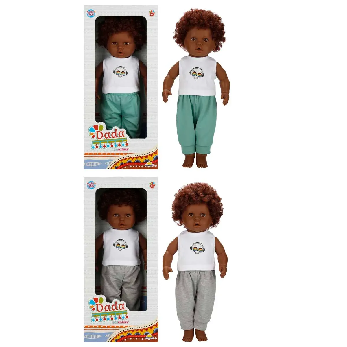 SUN-SABC-DZM-BEBEK DADA KIVIRCIK SAÇLI 60CM.2A.