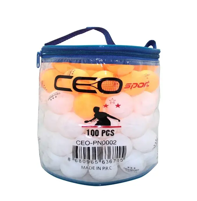 CEO SPORT PİNPON TOPU 100LÜ (BEYAZ-TURUNCU)