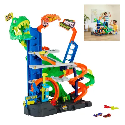 Mattel Hw City Ultimate T-Rex Garajı