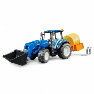 Bruder New Holland T5 120 Kepçeli Ataşman Setli