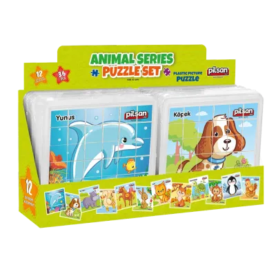 HAYVANLAR PUZZLE SET-KARE PUZZLE