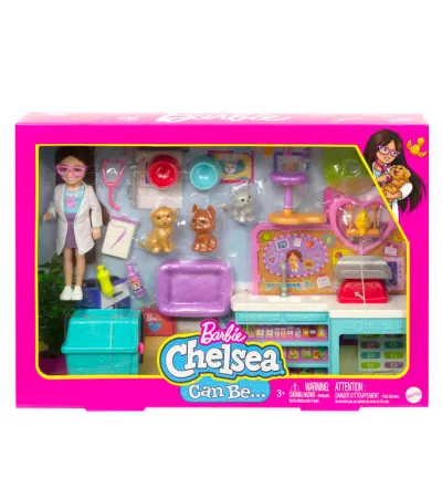 Barbie Chelsea Meslekleri Öğreniyor Veteriner Oyun Seti