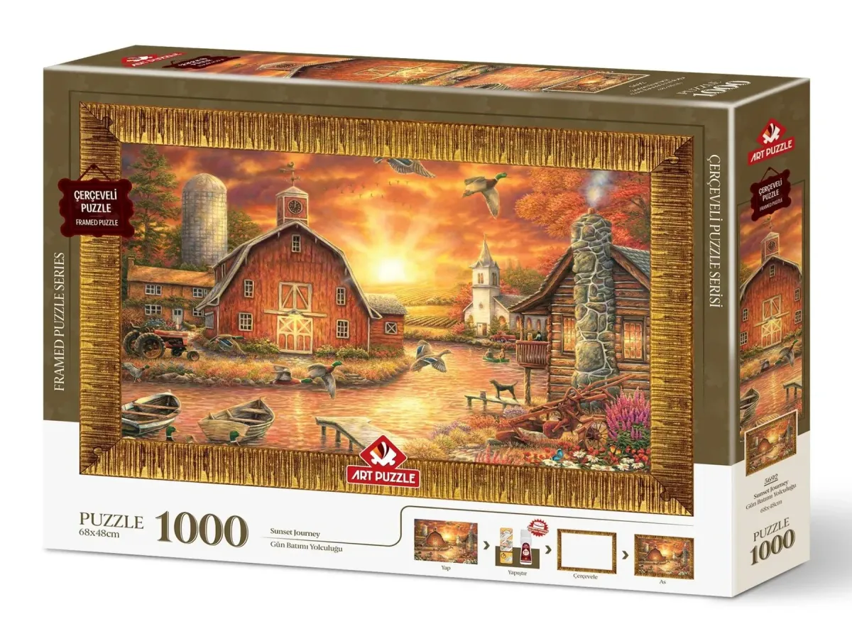 GÜN BATIMI YOLCULUĞU 1000 PARÇA ÇERÇEVELİ