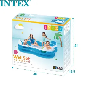 Intex 56475 Şeffaf Koltuklu Aile Boyu 2 Bölme Havuz 229 cm