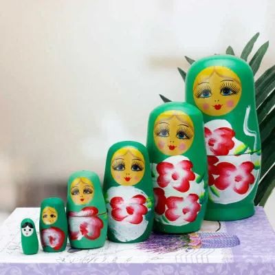6 LI AHŞAP MATRUŞKA BEBEK