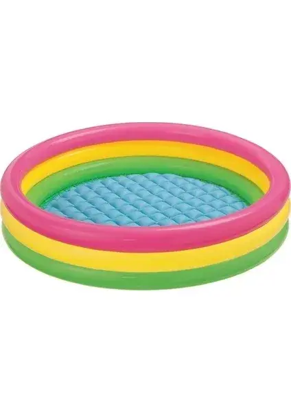 Intex 57412 Renkli Şişme Taban 3 Bölme Havuz 114 cm