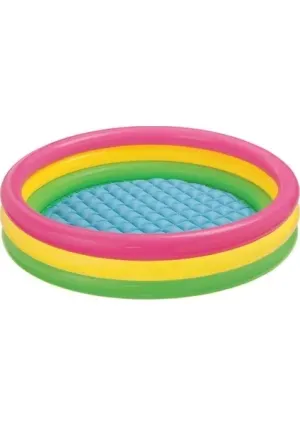 Intex 57412 Renkli Şişme Taban 3 Bölme Havuz 114 cm