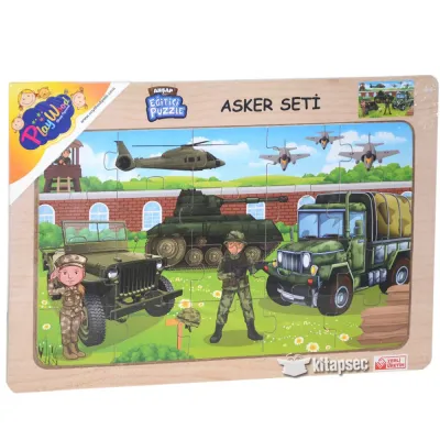 AHŞAP EĞİTİCİ PUZZLE ASKER SETİ