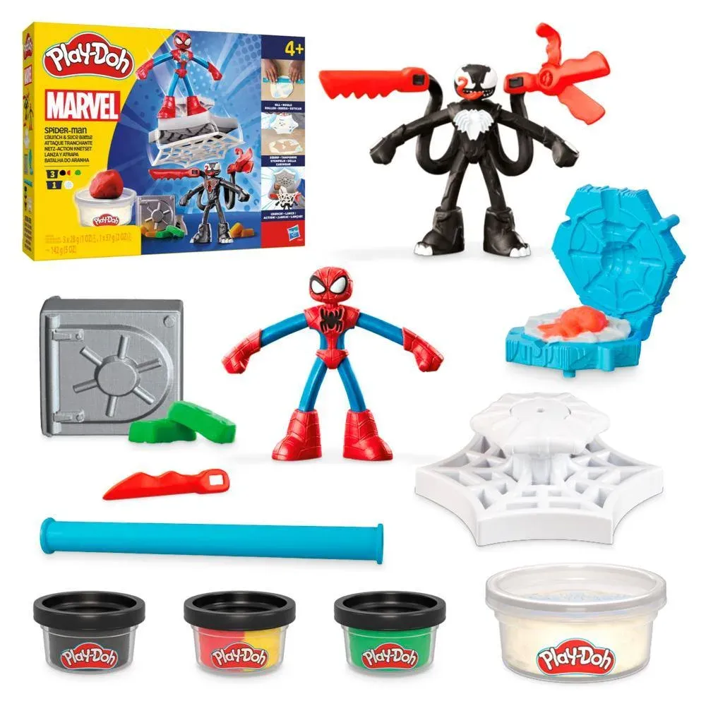 PLAY-DOH SPIDERMAN LAUNCH AND SLICE BATTLE OYUN SETİ