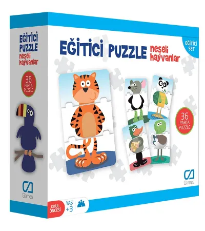 EĞİTİCİ PUZZLE - NEŞELİ HAYVANLAR