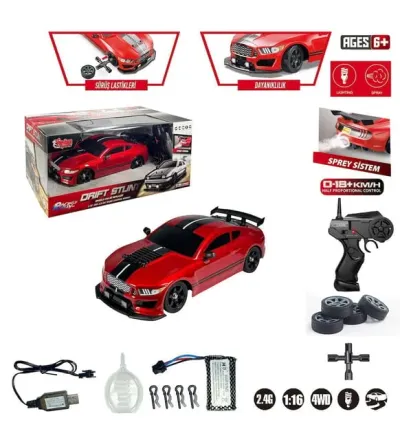 UK 2.4G SARJ 1:16 4x4 DRIFT ARABA (ISIK-BUHAR)GT5
