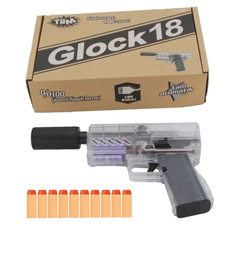 TİİM ŞARJLI TAM OTOMATİK SUSTURUCULU GLOCK TABANCA
