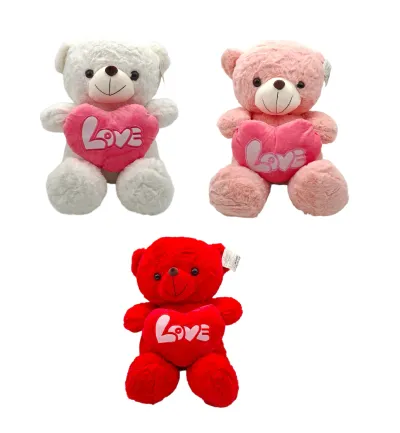 LOVE KALPLİ AYICIK PELUŞ 50 CM