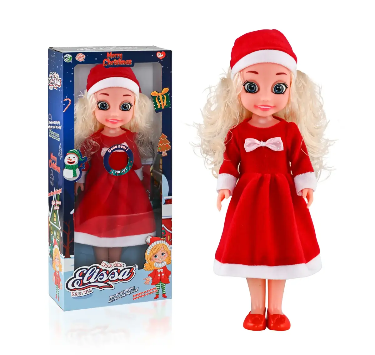 NOEL ELBİSELİ KIZ BEBEK