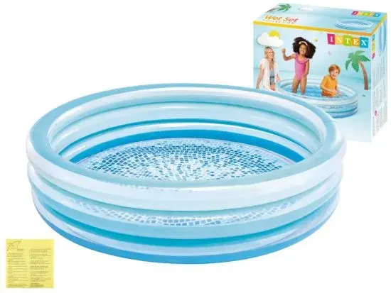 Intex 58467 Şeffaf Mavi Mutluluk Desenli Havuz 147 cm