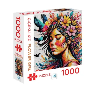 ÇİÇEKLİ KIZ PUZZLE 1000