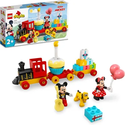 LEGO DUPLO Disney Mickey ve Minnie Doğum Günü Treni 10941 Çocuklar için Rakamlı