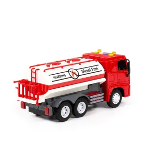 City-2 Sürtmeli V2 Tanker (ışıklı ve sesli) (kırmızı kabin) (kutuda)