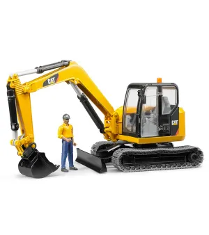Bruder Cat Mını Ekskavatör ve İnşaat İşçisi 02466