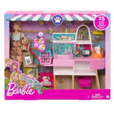 Barbie® ve Evcil Hayvan Dükkanı Oyun Seti