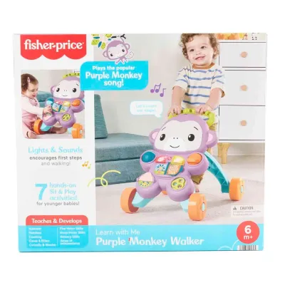 Fisher-Price® Benimle Öğren Mor Maymun Yürüteç
