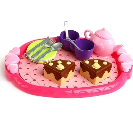 LITTLE GIRLS IN PASTALI OVAL ÇAY TEPSİSİ