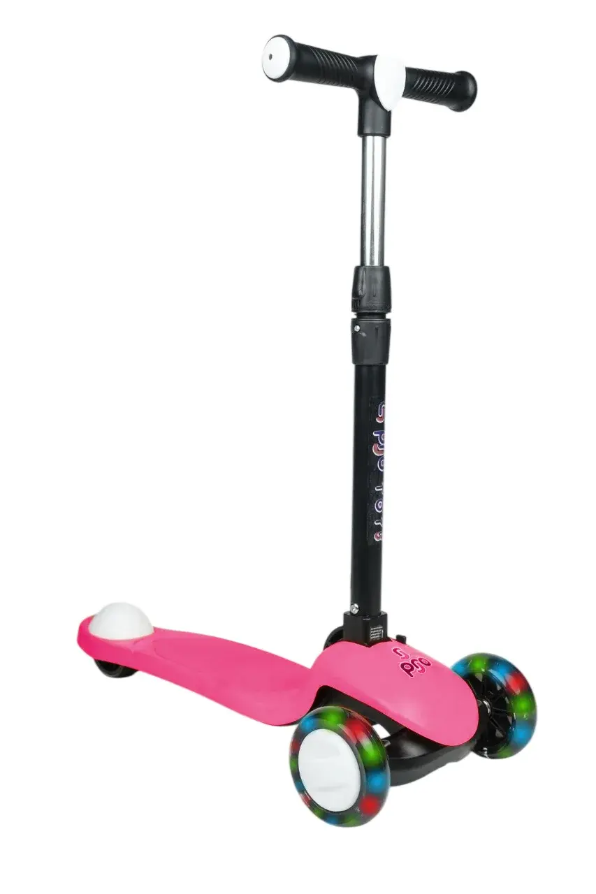 PRO WHEELS IŞIKLI SCOOTER KOYU PEMBE 3+ 50 KG