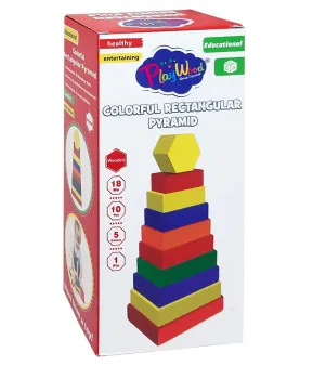 AHŞAP DİKDÖRTGEN RENKLİ KULE