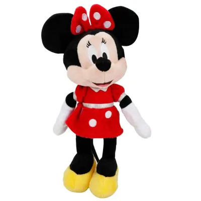 SUN-LFN-PELUŞ MINNIE KIRMIZI ELBİSELİ M/30CM.(MMCH)