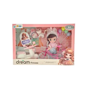 KUT.MOTOR,BİSİKLET 15CM. PRENSES BEBEK