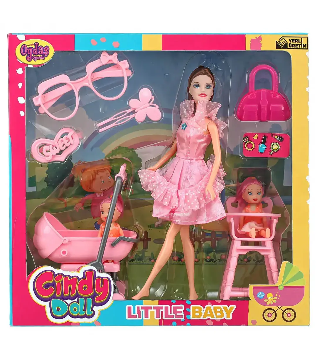 02456 CINDY DOLL PUSETLI MAMA SANDALYELI BEBEK*12*